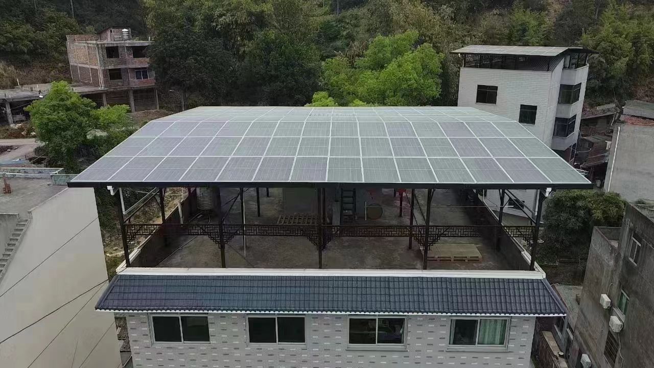 宁津15kw+10kwh自建别墅家庭光伏储能系统